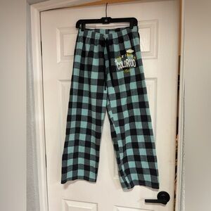 Boxercraft Plaid Pajama Bottoms - Teal and Black - Wolf Creek Colorado - Size M